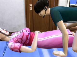 Figliastro Scopa ragazza giapponese dopo che Lei si sdraia sul suo letto dopo aver letto un libro
